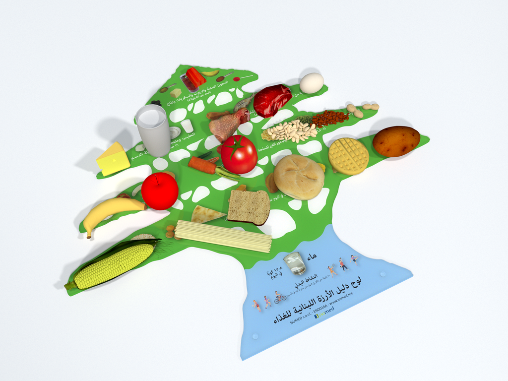 Cedar dietary guidelines display - Arabic