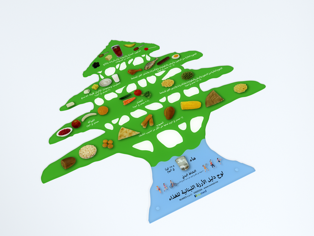 Cedar dietary guidelines display - Arabic